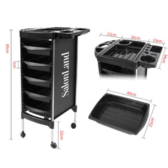 SalonLand Hair Salon Trolley Tools Car Hair Stylist Trolley for Hairdresser - GreenLife - Salon Trolley