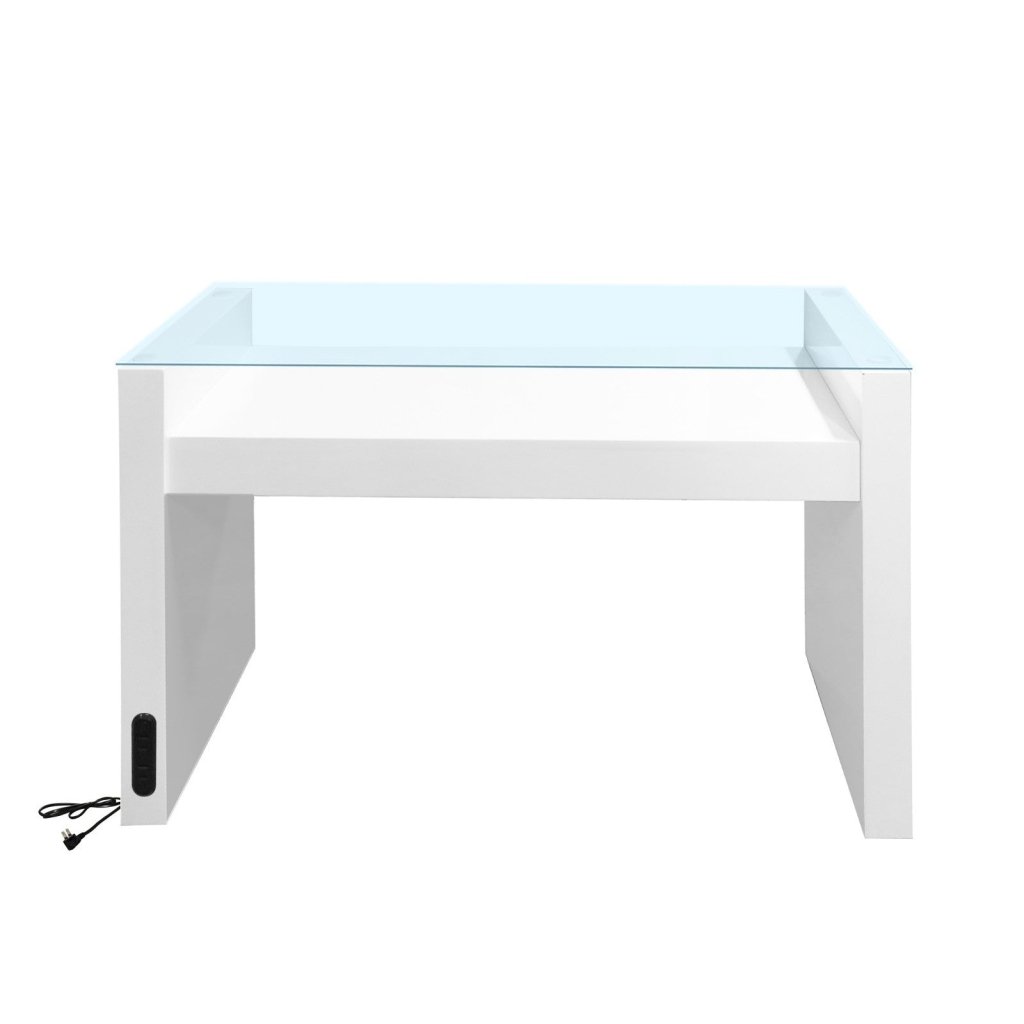 Stationary Manicure Table with Glass Table top - GreenLife - Manicure Table