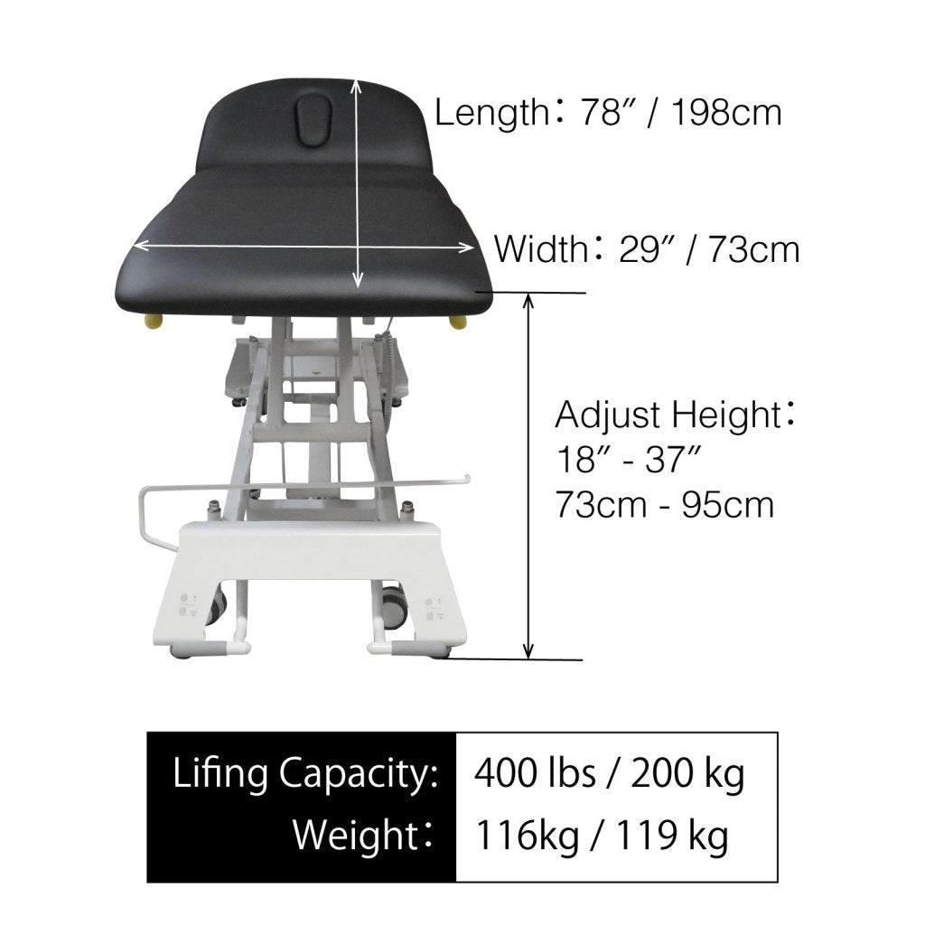 VIVINOVA ® German Dewert ® 2 motors Professional Deluxe Electric Massage Treatment Table RMT Bed - GreenLife - Electric Massage Bed