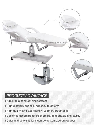 Greenlife 360° Upgraded Hydraulic Facial Bed beauty bed for Spa, Tattoo & Waxing - GreenLife - Facial Bed