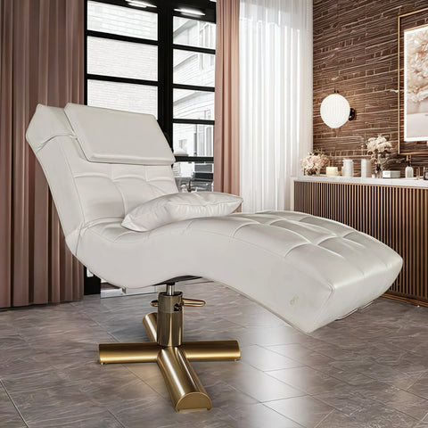 Gold Hydraulic Luxury Eyelash Bed S Shape Curve Eyelash Extension Bed - GreenLife - Facial Bed