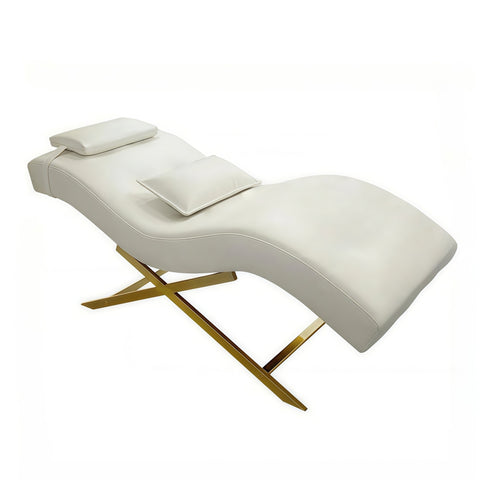 Luxury beauty salon curved lash facial eyelash extensions bed Stationary Massage Table