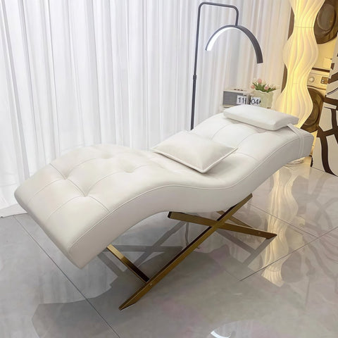 Luxury beauty salon curved lash facial eyelash extensions bed - GreenLife - Facial Bed