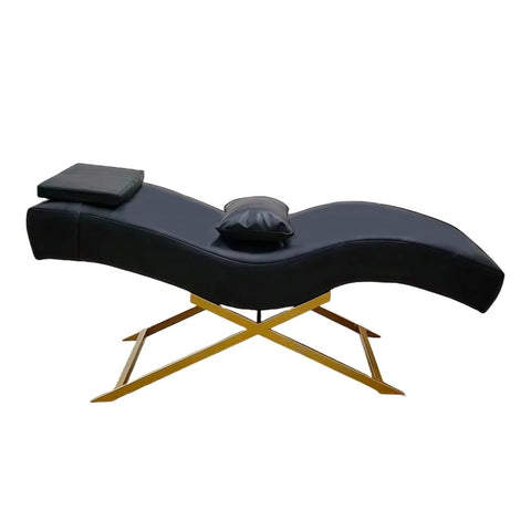 Luxury beauty salon curved lash facial eyelash extensions bed Stationary Massage Table