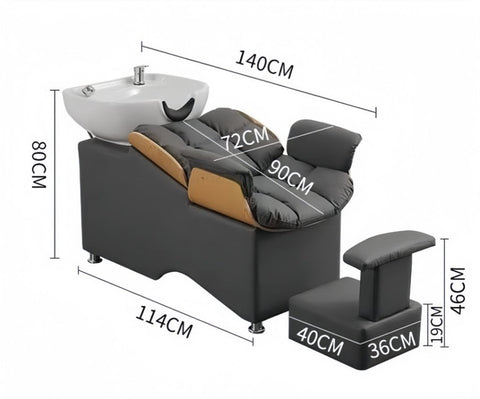 Luxury Lay Down Shampoo Bed SL131/173 - GreenLife - Shampoo Unit