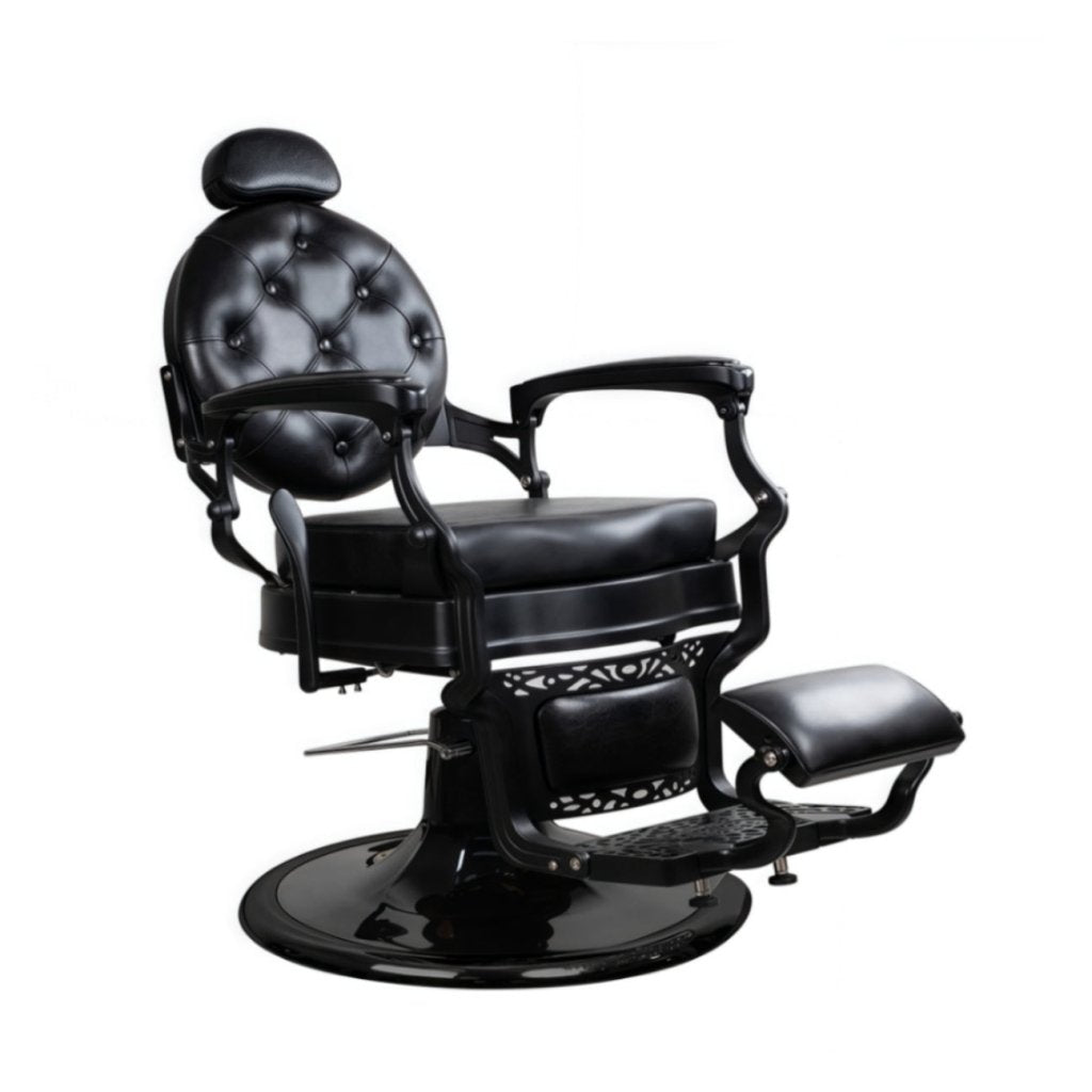 Greenlife ® Cavalier Antique Luxury High - Class Heavy - Duty Swivel Salon Barber Chair Matte Black - GreenLife - Barber Chair