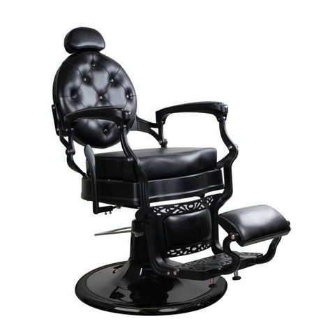 Greenlife Matte Black Antique Luxury High - Class Heavy - Duty Swivel Salon Barber Chair - GreenLife - Barber chair