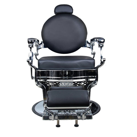 Greenlife ® Galaxy Premium Antique Salon Barber Chair - silver and black BC 501 - GreenLife - Barber Chair