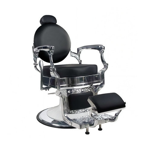 Greenlife ® Galaxy Premium Antique Salon Barber Chair - silver and black BC 501 - GreenLife - Barber Chair