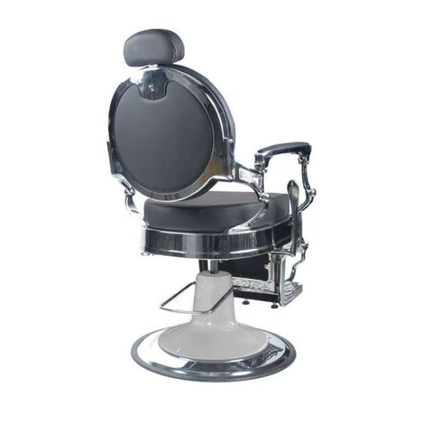 Greenlife ® Galaxy Premium Antique Salon Barber Chair - silver and black BC 501 - GreenLife - Barber Chair