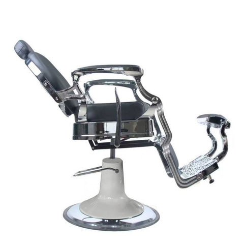 Greenlife ® Galaxy Premium Antique Salon Barber Chair - silver and black BC 501 - GreenLife - Barber Chair