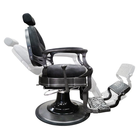 Premium Antique Salon Barber Chair (Matte Gun Grey color) - BC 511 - GreenLife - Barber chair