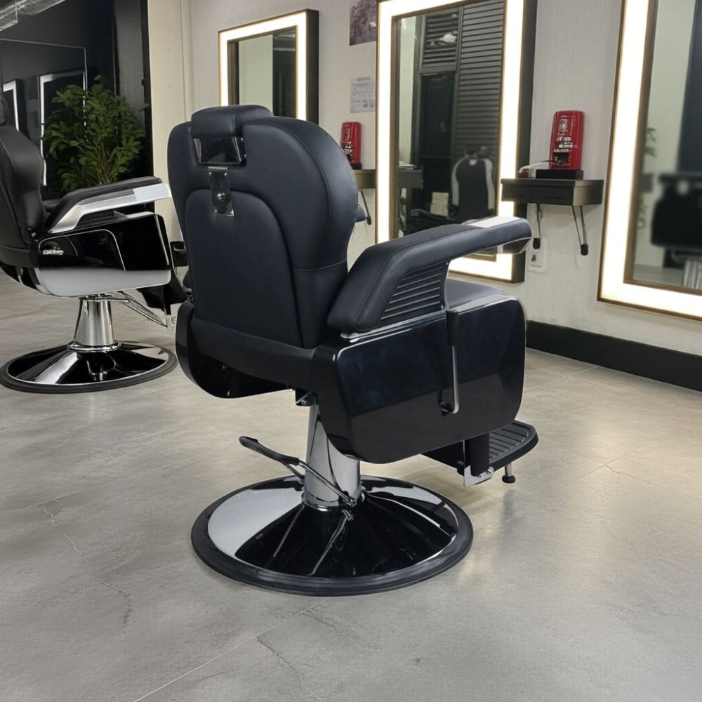 Premium Modern Extra Wide Hydraulic Recline Barber Chair - BC 601 - GreenLife - Barber Chair