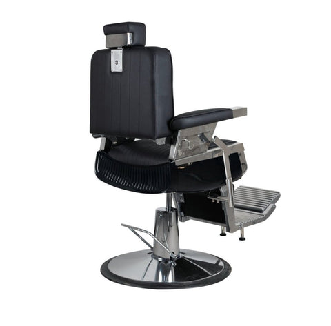 Advance Modern Recline Barber chair Black & Silver - GreenLife - Barber chair