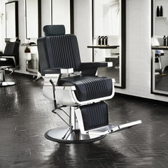 Greenlife ® Vader Advance Modern Recline Barber chair Black & Silver - GreenLife - Barber Chair