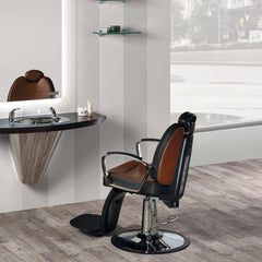 Luca Rossini ®️Figaro Barber Chair with Aluminium Armrests LR/BC650