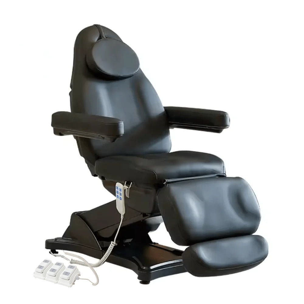 OnBay 3 motors Electric Facial Bed Aesthetics Chair Podiatry Chair with hand and foot controllers - GreenLife - Electric Beauty Bed
