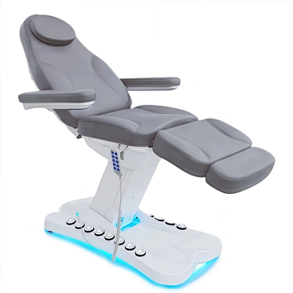 Greenlife ® Graceful 4 - Motor Electric Beauty Bed with Silicone Leather – Premium Facial Eyelash / Podiatry Chair - GreenLife - Electric Beauty Bed