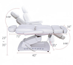 Ageless 360° Rotating Electric 4 Motors Beauty Eyelash SPA Facial Chair / Table / Bed with build in foot control & Handheld Controler - GreenLife - Electric Beauty Bed