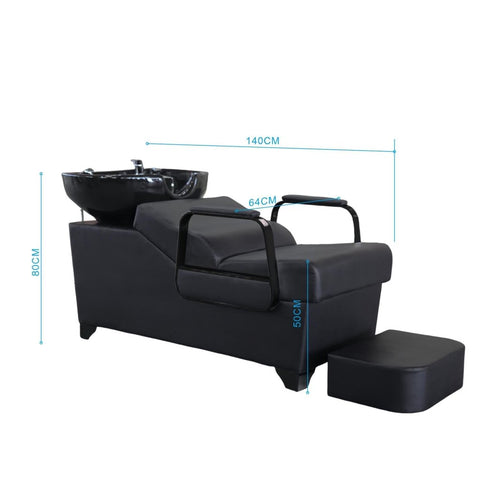 Shampoo Unit Chair with Ceramic Basin UPC Certified Check Valve - GreenLife - Shampoo Unit