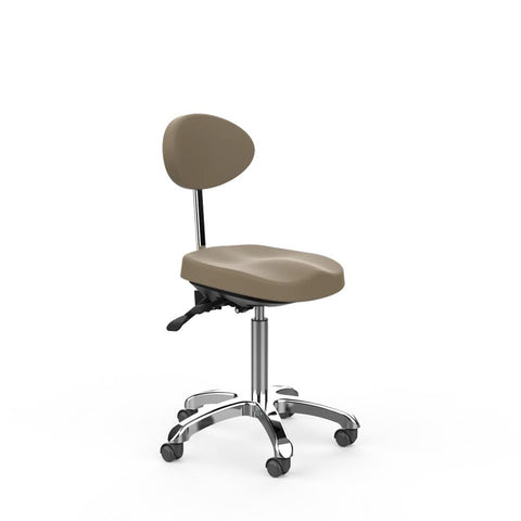 Silverfox Rolling Stool with Back Support 1025E - GreenLife - stool