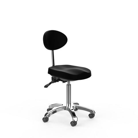 Silverfox Rolling Stool with Back Support 1025E - GreenLife - stool