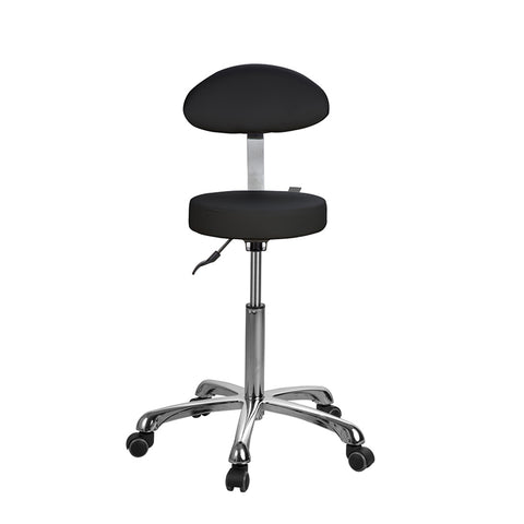 Silverfox Beauty Salon Rolling Stool With Backrest 1023Ab2 - Greenlife - Silverfox Stools