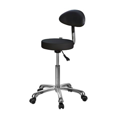 Silverfox Beauty Salon Rolling Stool With Backrest 1023Ab2 - Greenlife - Silverfox Stools