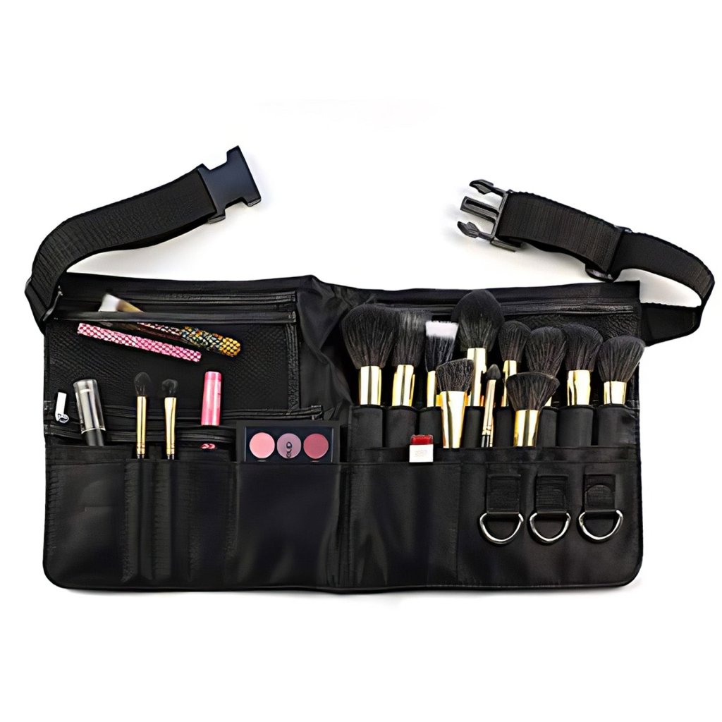 Professional Cosmetic Makeup Brush Bag with Artist Belt Strap - GreenLife - 