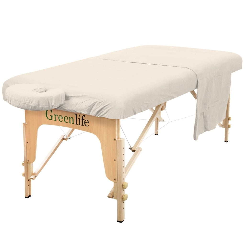 Flannel 3 Pieces Massage Table Sheet Set - GreenLife-Sheet Set