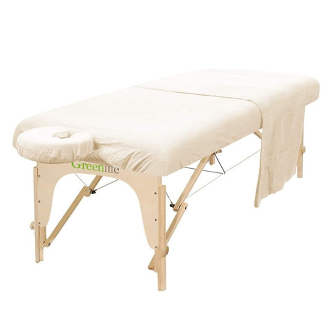 Flannel 3 Pieces Massage Table Sheet Set - GreenLife - Sheet Set