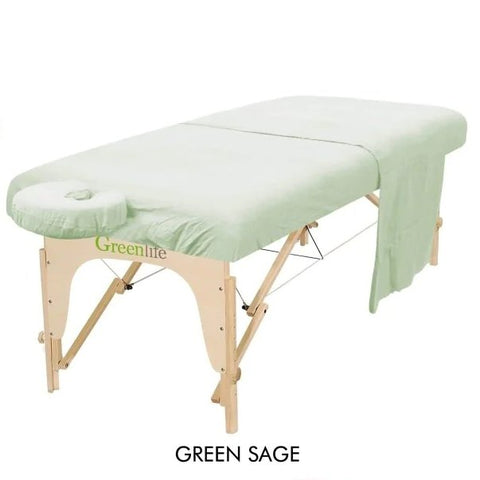 Flannel 3 Pieces Massage Table Sheet Set - GreenLife - Sheet Set