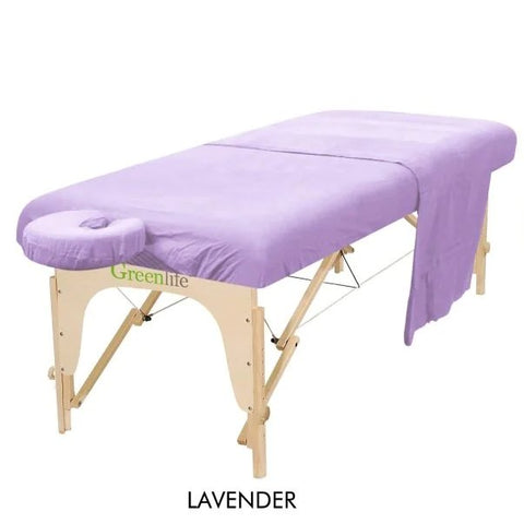 Flannel 3 Pieces Massage Table Sheet Set - GreenLife - Sheet Set