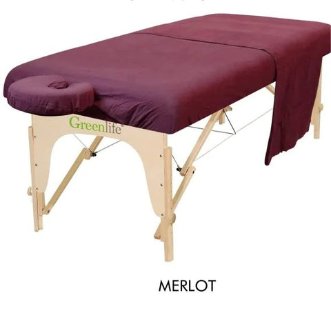 Flannel 3 Pieces Massage Table Sheet Set - GreenLife - Sheet Set