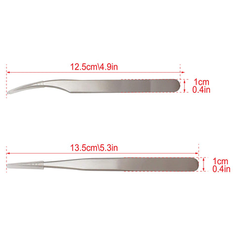 Pince à cils 2 pièces (argent) 