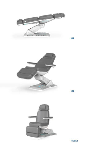 SilverFox 2246EBN Electric 4 - Motor Examination Esthetician Chair Facial Bed with Position Memory Function - GreenLife - Facial Bed