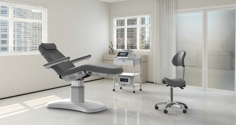 Silver Fox 4 Motors Electric Facial Chair Dark Grey (2270FB) - GreenLife - Electric Massage Bed