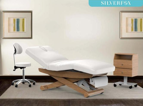 Silverfox Professional Wooden Electric Massage Table / Facial Bed (Silver Fox 2256B) - GreenLife - Electric Massage Bed