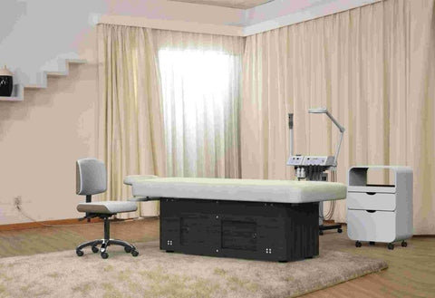 Silverfox 3 Motors Electric Facial Spa Massage & Exam Table bed with Cabinet - 2285B - GreenLife - Electric Massage Bed