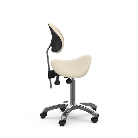 Silverfox Saddle Rolling Stool with Backrest 1025A - GreenLife - Rolling Stool