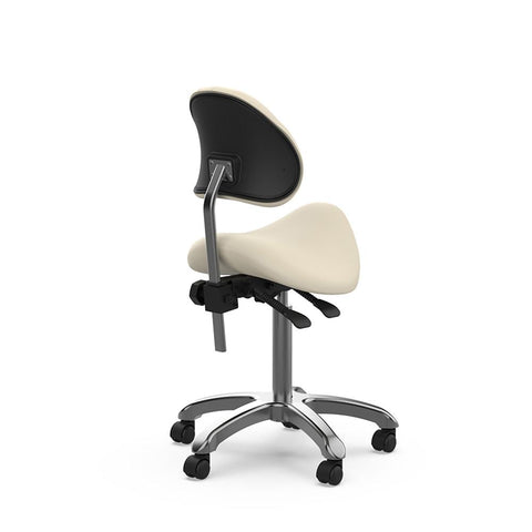 Silverfox Saddle Rolling Stool with Backrest 1025A - GreenLife - Rolling Stool