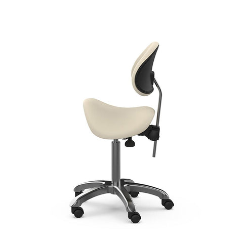 Silverfox Saddle Rolling Stool with Backrest 1025A - GreenLife - Rolling Stool