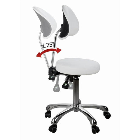 Silverfox Rolling Stool with Backrest 1025B - GreenLife - Rolling Stool