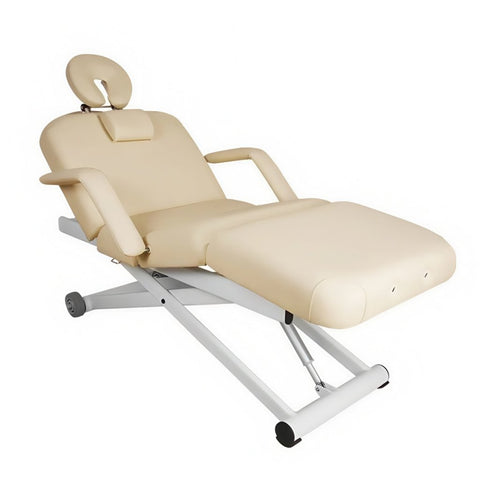SilverFox 3 motors 4 Section Electric Massage Table 2274B with Hand Controller Cream / Black - GreenLife - Electric Massage Bed