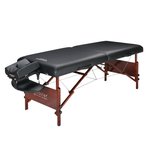 Master Massage 30inch DEL RAYPortable Massage Table Package (Black Color) with Ambient Light System - GreenLife - Massage Tables