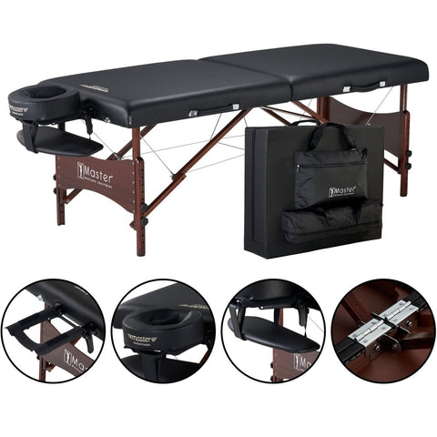 Master Massage 30inch NewportPortable Massage Table Package with Ambient Light System - GreenLife - Massage Tables