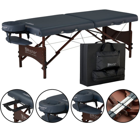 Master Massage 30inch NewportPortable Massage Table Package with Ambient Light System - GreenLife - Massage Tables