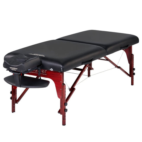 Master Massage 31inch MontclairPortable Massage Table Package with MEMORY FOAM Layer, Shiatsu Cables, & Reiki Panels! (Black Color) - GreenLife - Massage Tables