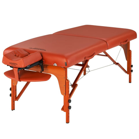 Master Massage 31inch SANTANAPortable Massage Table Package with MEMORY FOAM Layer, Shiatsu Cables, & Reiki Panels! (Mountain Red Color) - GreenLife - Massage Tables