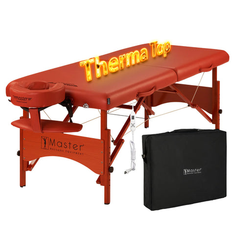 Master Massage® 28inch FAIRLANE Portable Massage Table Package with Ambient Light / with Heating System - GreenLife - Massage Tables